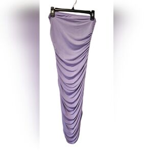 Sincerely Jules Lavender Strapless Midi Ruched Dress Women's Size Large NWT